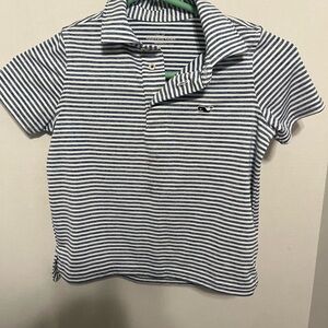 Vineyard Vines Boys Bradley Striped Sankaty Polo - Blue and White Stripes